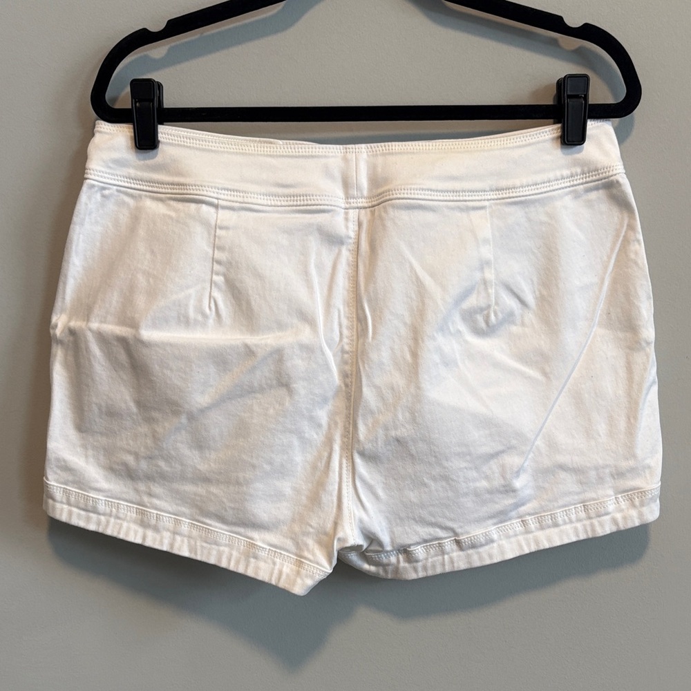 Express High Waist White Nautical Buttoned Women's Shorts - Picture 4 of 5